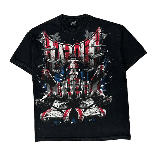 Tapout Graphic T-Shirt - Large Black Cotton