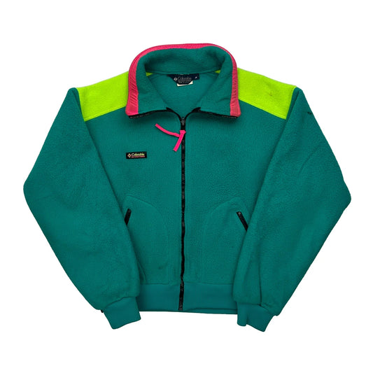 Vintage Made In USA Columbia Fleece Jacket - Medium Green Polyester