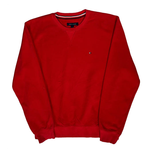 Vintage Tommy Hilfiger Sweatshirt - Large Red Cotton
