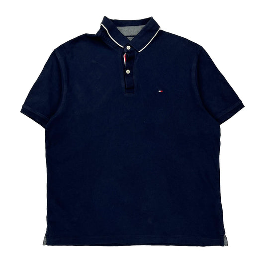 Tommy Hilfiger Polo Shirt - Medium Navy Cotton