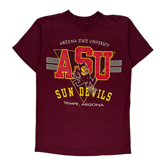 Arizona State University Sun Devils Ultimate Sports Wear College T-Shirt - Medium Burgundy Cotton