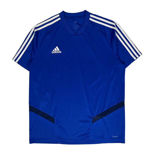 Climacool Adidas Football Shirt - Large Blue Polyester