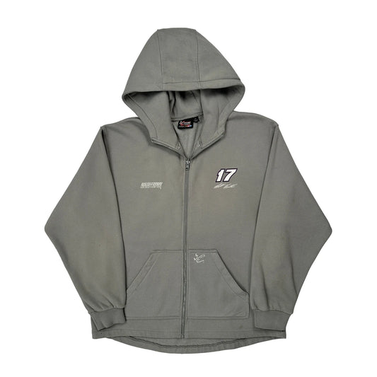 Vintage Roush Fenway Racing Chase Authentics Nascar Hoodie - 2XL Grey Cotton
