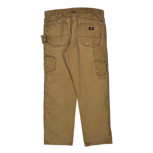 Dickies Carpenter Trousers - 36W 32L Brown Cotton