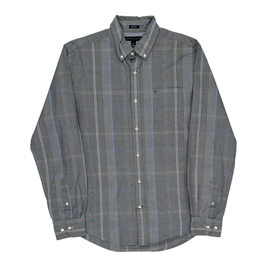 Tommy Hilfiger Checked Shirt - Medium Grey Cotton