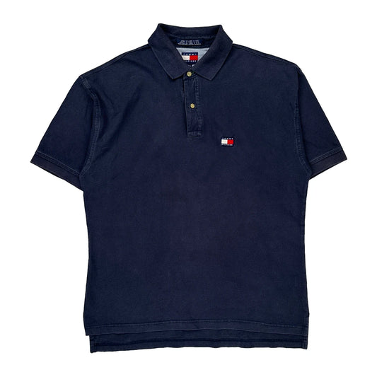 Tommy Hilfiger Polo Shirt - Large Navy Cotton