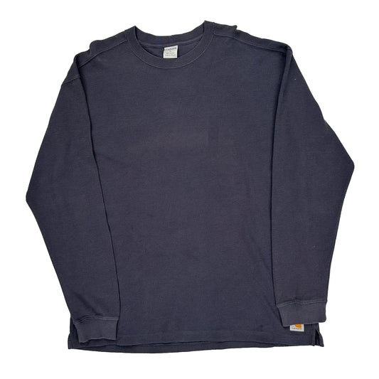 Carhartt Long Sleeve T-Shirt - Large Grey Cotton