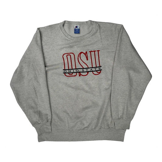 Vintage Osu Champion College Sweatshirt - XL Grey Cotton