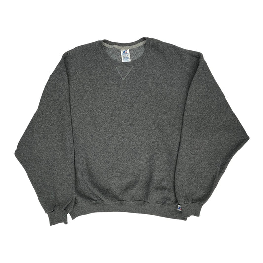 Russell Athletic Sweatshirt - XL Grey Cotton Blend