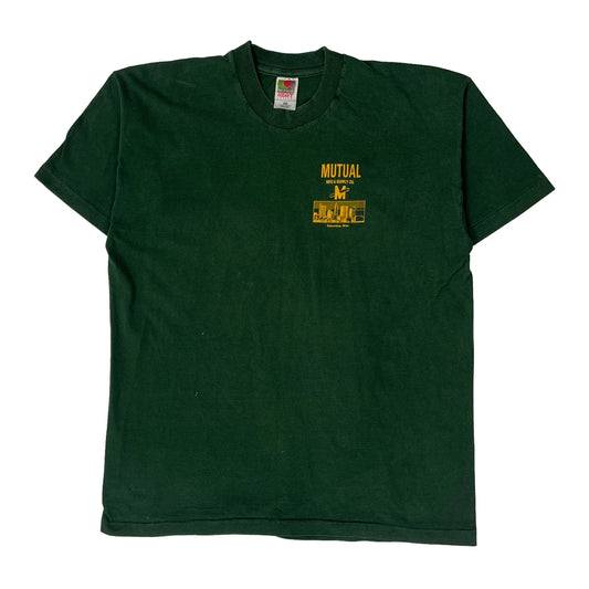 Columbus, Ohio Skyline Print Fruit Of The Loom Graphic T-Shirt - XL Green Cotton