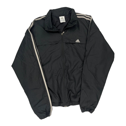 Adidas Striped Jacket - XL Black Polyester