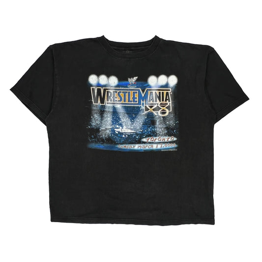 Wrestlemania 18 2000 Cyclone Graphic T-Shirt - XL Black Cotton