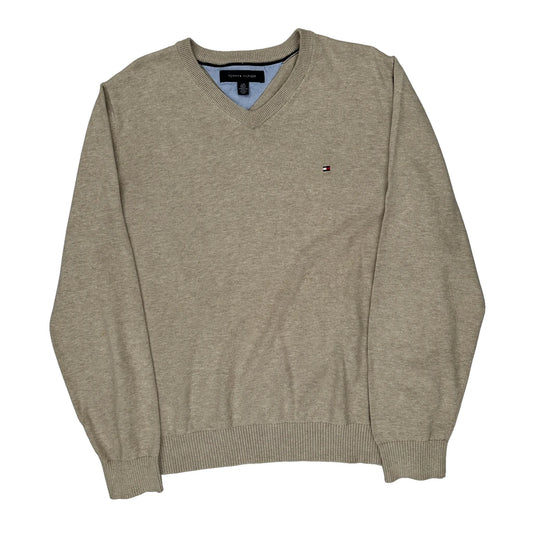 Tommy Hilfiger Jumper - Large Beige Cotton
