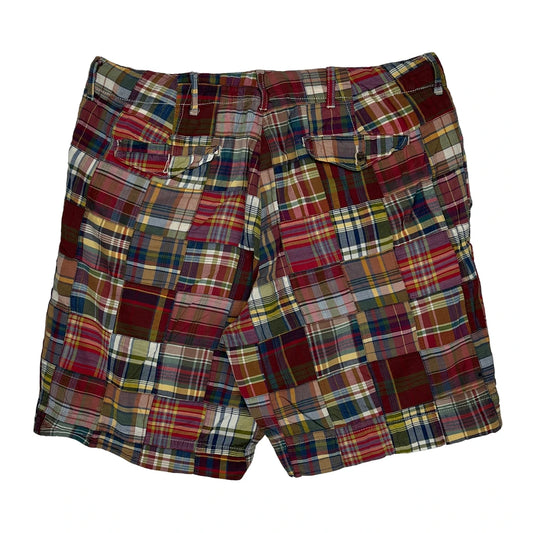 Madras Plaid Polo By Ralph Lauren Checked Chino Shorts - 36W 8L Multicoloured Cotton