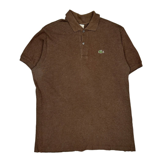 Lacoste Polo Shirt - Large Brown Cotton