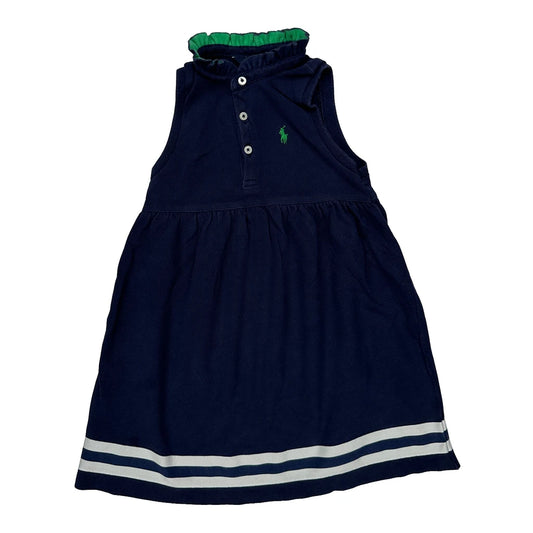 Vintage Age 3 Ralph Lauren Dress - XS Navy Cotton
