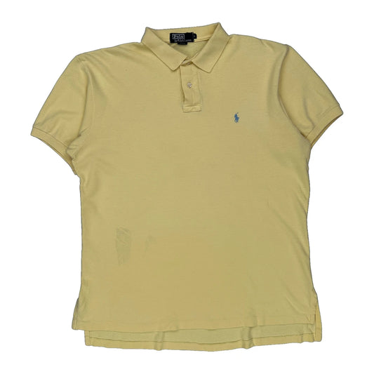 Polo By Ralph Lauren Polo Shirt - Large Yellow Cotton