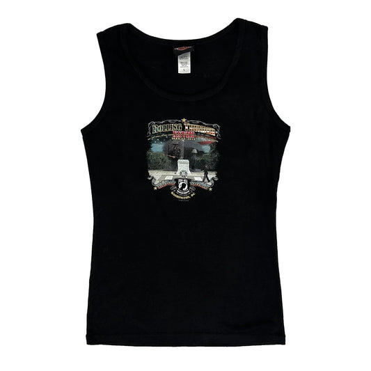 Washington Harley Davidson Graphic Vest - Large Black Cotton
