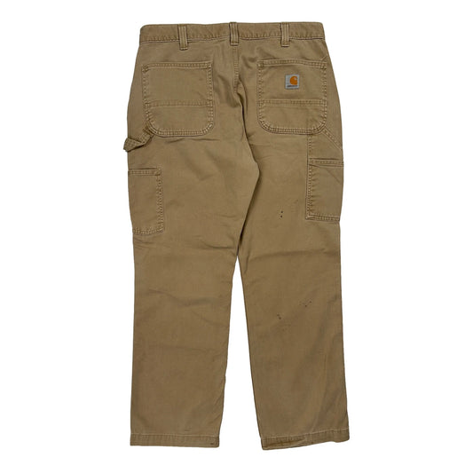 Carhartt Carpenter Trousers - 34W 30L Khaki Cotton