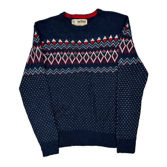 Urban Pipeline Christmas Jumper - Large Navy Nylon