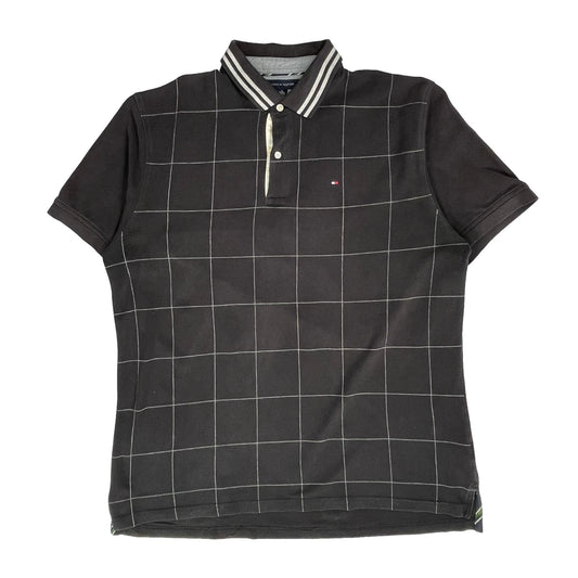 Vintage Tommy Hilfiger Polo Shirt - XL Black Cotton