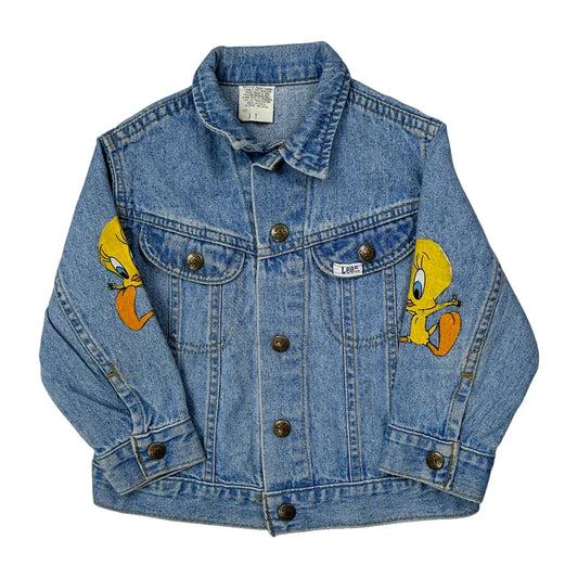 Age 3 Lee Tweety Bird Denim Jacket - 2XS Blue Cotton