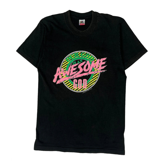 Awesome God Fruit Of The Loom Graphic T-Shirt - Large Black Cotton