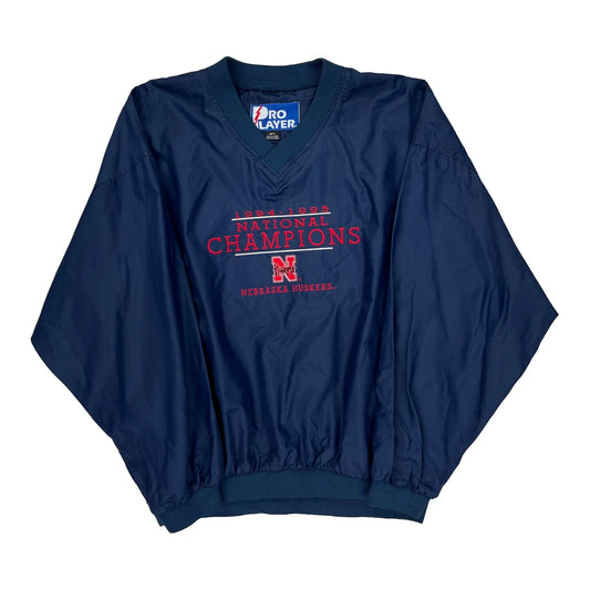 Nebraska Huskers Pro Layer Graphic Windbreaker - Large Blue Polyester