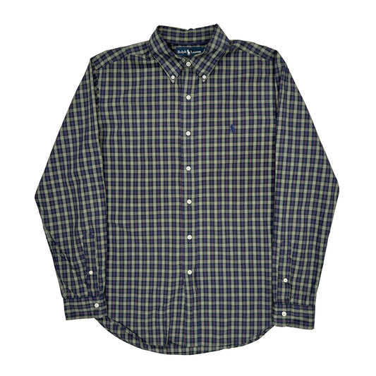 Ralph Lauren Checked Shirt - Large Blue Cotton