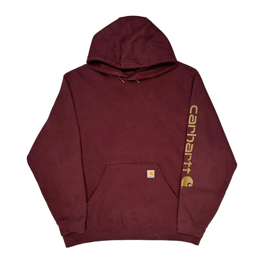 Vintage Carhartt Hoodie - 2XL Burgundy Cotton