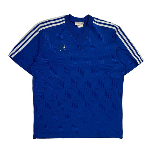 Adidas Football Shirt - Large Blue Polyester