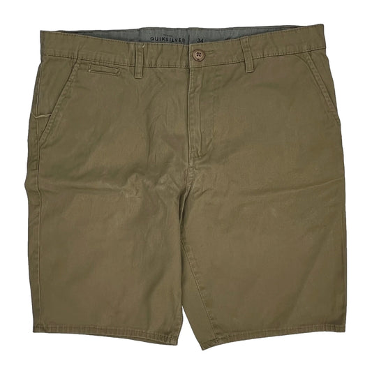 Quiksilver Chino Shorts - 36W 9L Khaki Cotton