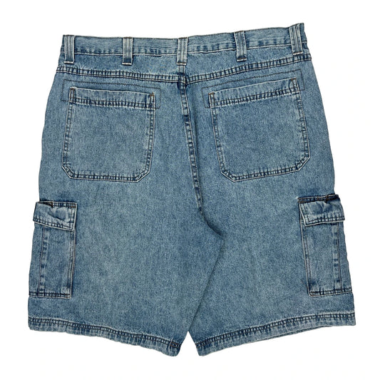 Wrangler Cargo Denim Shorts - 36W 10L Blue Denim