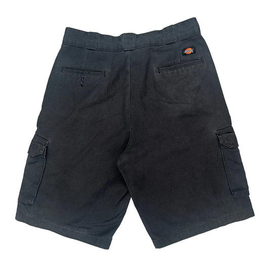 Dickies Cargo Shorts - 36W 11L Black Cotton