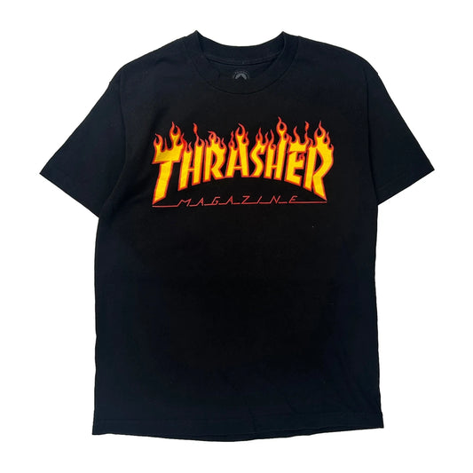 Thrasher Graphic T-Shirt - Medium Black Cotton