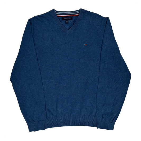 Vintage Tommy Hilfiger Jumper - XL Blue Cotton