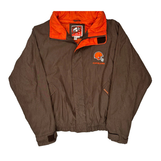 Vintage Cleveland Browns Game Day Reversible Windbreaker - 2XL Brown Polyester