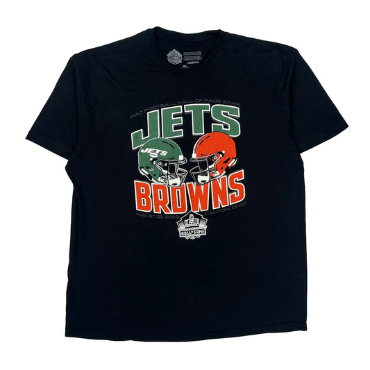 Jets Vs Browns Nfl Football T-Shirt - XL Black Cotton