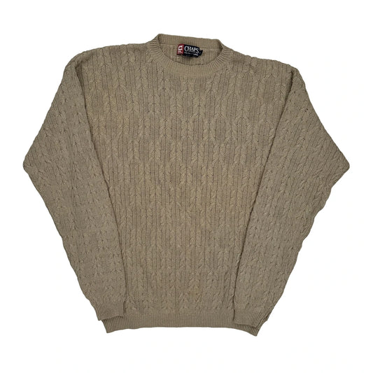 Chaps Ralph Lauren Jumper - Large Beige Linen Blend