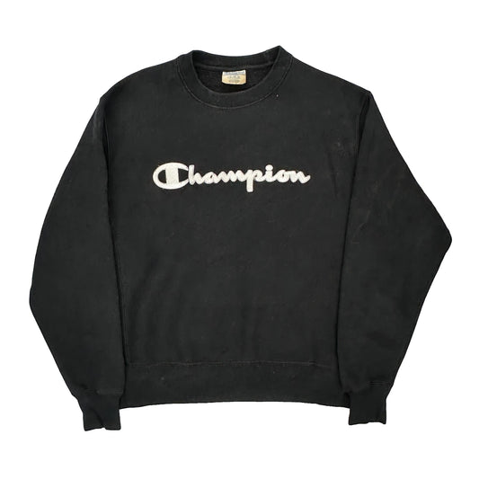 Reverse Weave Champion Sweatshirt - Large Black Cotton