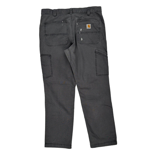 Carhartt Double Knee Trousers - 34W 31L Grey Cotton Blend