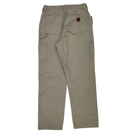 Carhartt Carpenter Trousers - 33W 33L Beige Cotton