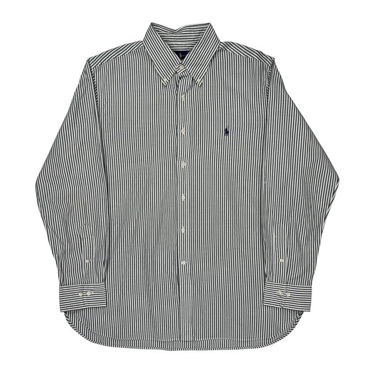 Ralph Lauren Striped Shirt - XL Black & White Cotton