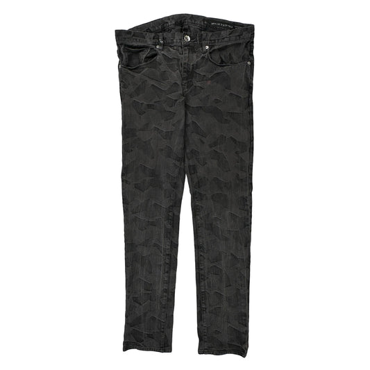 Armani Exchange Slim Trousers - 26W 32L Grey Cotton Blend