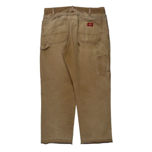 Dickies Carpenter Trousers - 33W 27L Brown Cotton