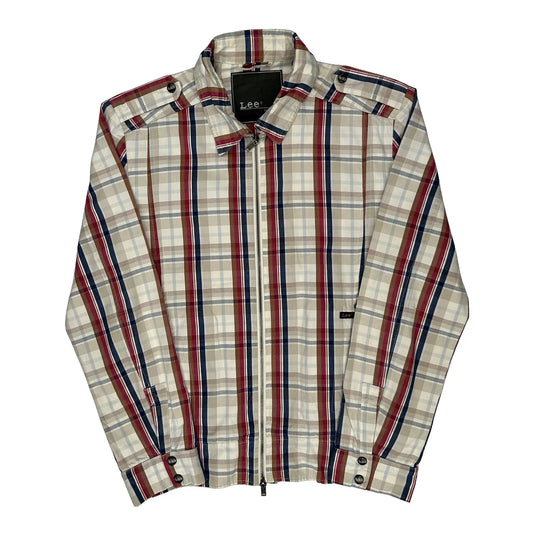 Vintage Lee Checked Harrington Jacket - XL Multicoloured Cotton
