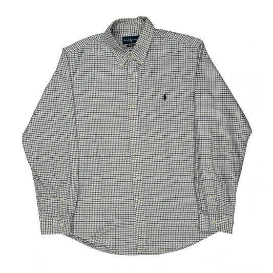 Ralph Lauren Checked Shirt - XL Blue Cotton