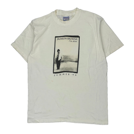 1994 Jackson Browne All Sport Single Stitch T-Shirt - Large White Cotton