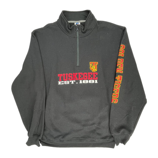 Tuskegee Russell Athletic College 1/4 Zip - XL Black Cotton Blend