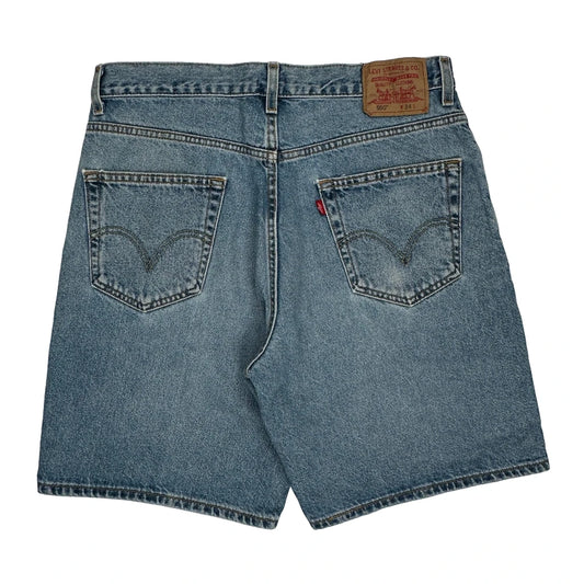 Levis Denim Shorts - 34W 9L Blue Denim